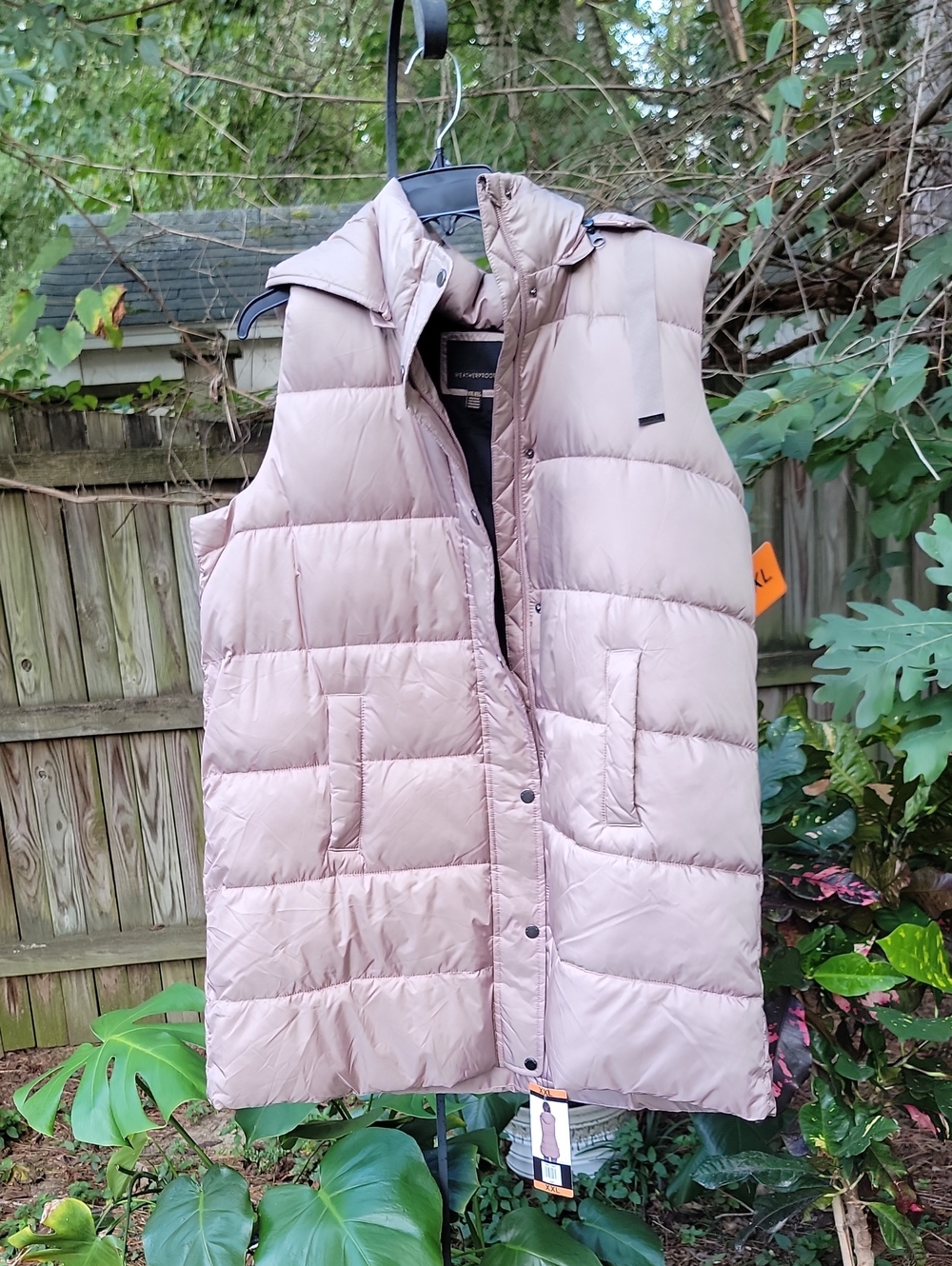 Weatherproof Hooded Puffer Vest / Bodywarmer – Size XXL